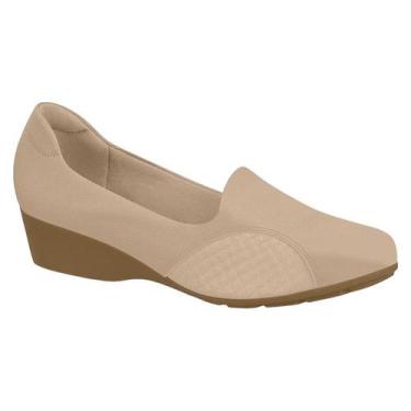 Imagem de Sapato Mocassim Modare Anabela Feminino, Bege, 37