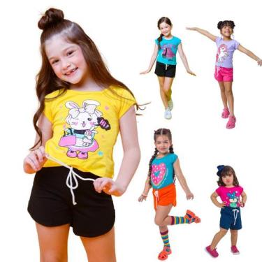 Imagem de Kit 05 conjuntos infantil moda blogueirinha roupa infantil - Babilar, 