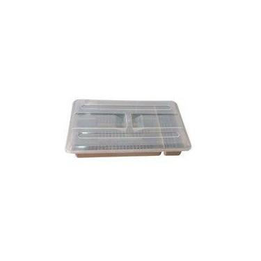 Imagem de Porta Talher Com Divisórias Separador De Gaveta Com Tampa Cozinha - Mi