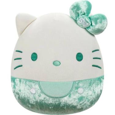 Imagem de Pelucia squishmallows hello kitty veludo 50 anos 20cm sunny, Verde, UN