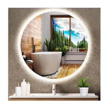 Imagem de Espelho redondo iluminado com LED frio 60cm - Woodglass