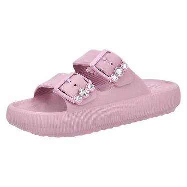 Imagem de Chinelo Feminino Birk Conforto Brilhante Ajustável Usaflex