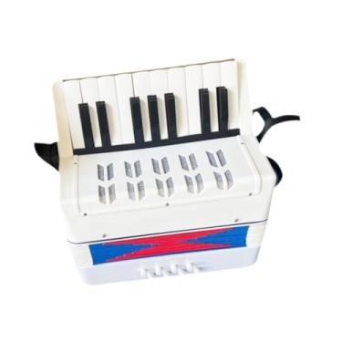 Imagem de YIJU Acordeão 17 teclas 8 baixo piano aprendizagem precoce iluminação instrumento musical educacional para estudantes crianças presente de aniversário