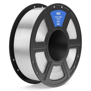 Imagem de ELEGOO Filamento PETG 1,75 mm transparente 1 kg, precisão dimensional do filamento da impressora 3D +/- 0,02 mm, carretel de 1 kg (1 kg) serve para a maioria das impressoras 3D FDM