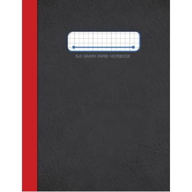 Imagem de Black & Red 5x5 Graph Paper Notebook: 5 Squares per Inch Quad Ruled, Grid Paper Journal for Draw, Draft, Notes, Work, Study