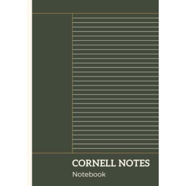 Imagem de Cornell Notebook: A4 Cornell Method Note-Taking for School, College, University Students Khaki Green