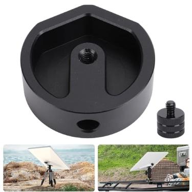 Imagem de Adaptador de Mini tripé Starlink, Adaptador de Montagem Em Liga de Alumínio Com Rosca de 1/4-20 e 3/8-16 para Starlink Mini, Compatível Com Tripés, Braçadeiras de Fixação (BLACK)
