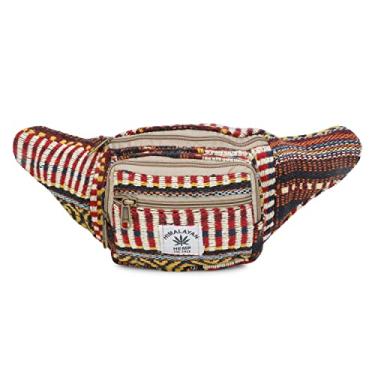 Imagem de Pochete de cânhamo, cintura ajustável e vários bolsos, bolsa de cintura e para todos os fins, Multi-779, Large