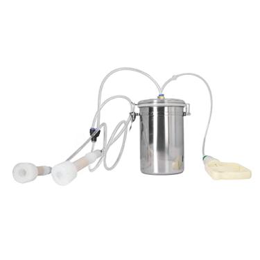 Imagem de Giftware, Máquina de Ordenha Manual de 2000ml Máquina de Ordenha Manual Portátil Com Balde Inoxidável para Máquina de Ordenha de Cabra de Fazenda de Planta de Leite,
