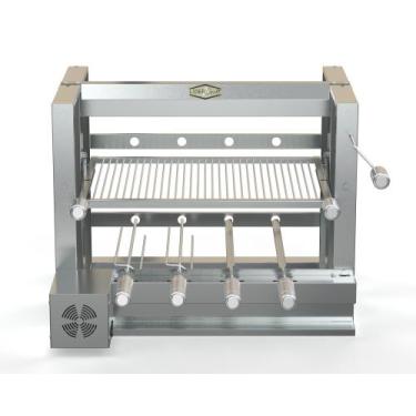 Imagem de Churrasqueira Grill Elevatória Gourmet Inox 4 Espetos Uruguaia - Lider