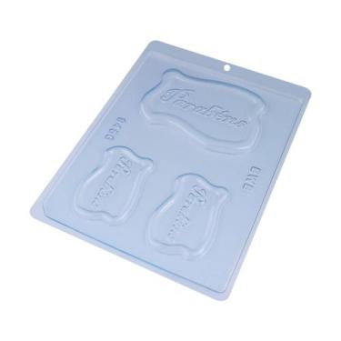 Imagem de Forma de acetato placa parabéns cod-9456 bwb