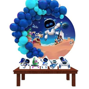 Imagem de Kit Decoração Painel Redondo Festa de Aniversário Infantil Astro Bot Game play
