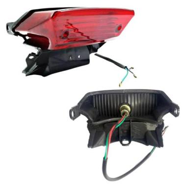 Imagem de Lanterna Traseira Vermelha Moto YBR 125 Factor K/E/ES Chicote + Lampad