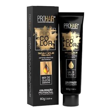 Imagem de Coloração Profissional 60g Pro Color Cobertura de Fios Brancos Brilho Natural e Acabamento Perfeito (Preto 1.0, 60g)
