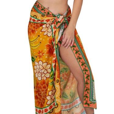 Imagem de Canga Linda em Viscose Estampada Moderna para Saída De Praia e Piscina