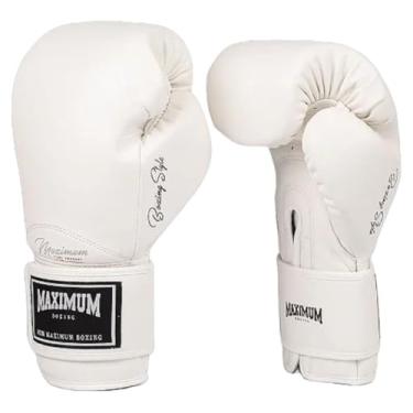 Imagem de Luva de Boxe Muay Thai e Kickboxing Maximum Classic White (Branco, 12oz)