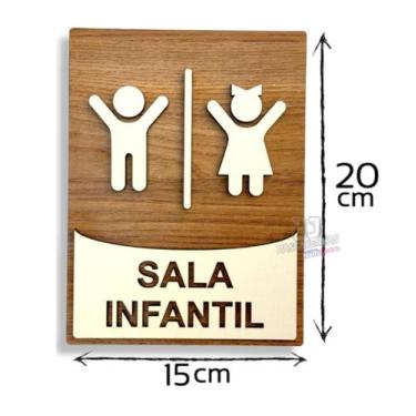 Imagem de Placa indicativa para sala infantil em mdf 3mm brinquedoteca - JJ