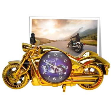 Imagem de Relógio Moto Enfeite Decorativo com Funcionalidade de Despertador e Po