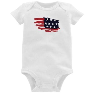 Imagem de Body Bebê Handrawn Flag - Foca na Moda, Branco, G