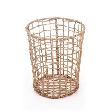 Imagem de cesto organizador redondo vazado 40cm de palha multiuso - Oikos