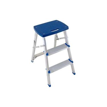 Imagem de Escada Banqueta De Alumínio 3 Degraus Até 120kg  5107 Mor