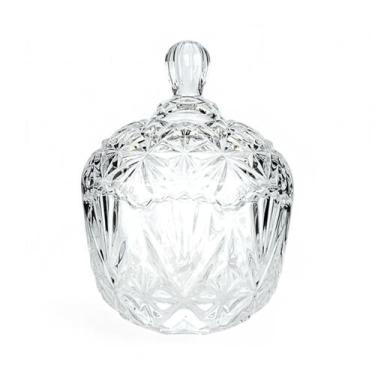 Imagem de Bomboniere Huis De Vidro Com Tampa Potiche Baleiro 18cm - Hauskraft