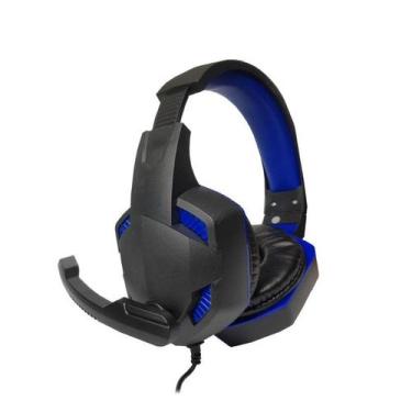Imagem de Headfone fone Igoodlo gamer X8 Com Led celular Pc, Azul