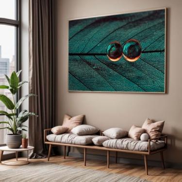 Imagem de Quadro com Moldura Sala Quarto 130x90 Arte Minimalista Moderna Planta Decorativo Horizontal Grande Hall