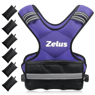 Imagem de ZELUS Colete pesado para homens e mulheres, conjunto de exercícios de peso corporal ajustável para exercícios, 1,8 a 4,5 kg / 5 a 9 kg / 9 kg a 14,5 kg com 6 pesos de ferro e areia para treinamento de