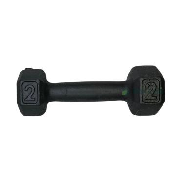 Imagem de Halter Sextavado de Ferro Fundido Pintado - 2 Kg