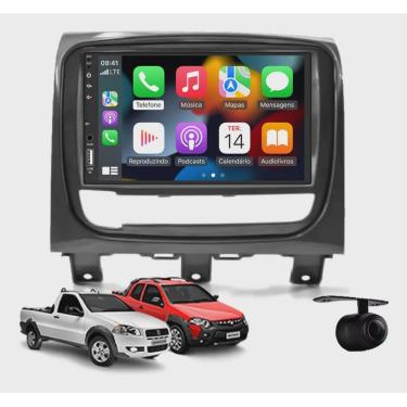 Imagem de Kit Multimídia Strada Palio Week Siena 12 / 19 Mold Graftite 7 Pol CarPlay AndroidAuto...