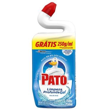 Imagem de Desinfetante Uso Geral Gel Marine Pato Limpeza Profunda Squeeze 750Ml Grátis 250G/Ml