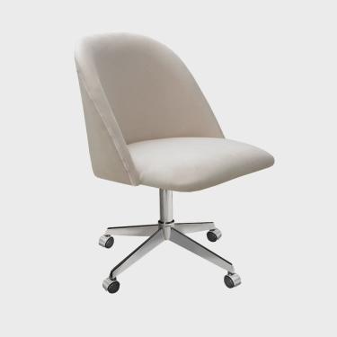 Imagem de Poltrona Decorativa Gaia Giratória de Rodízio para Sala, Quarto, Recepção