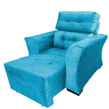 Imagem de Poltrona Amamentação Reclinável Retrátil Grécia - Silverio Decor, TURQ