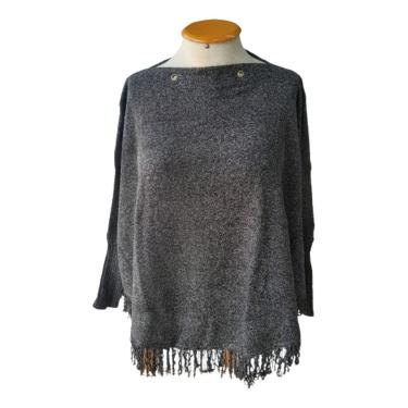 Imagem de Blusa Poncho Tricot Mousse Premium Super Grosso Plus Size Lã-Feminino