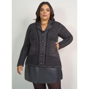 Imagem de Cardigan Blusa De Frio Plus Size Mousse Premium Super Grossa-Feminino