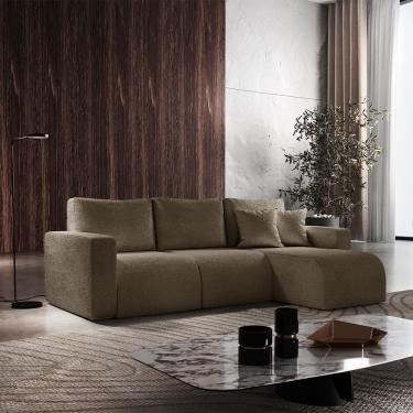Imagem de Sofá Living de 70cm com Braço + 70cm sem Braço mais Chaise Lado Direito Meu Sofá Online