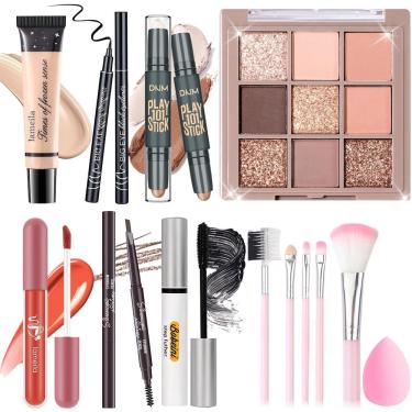 Imagem de Conjunto de maquiagem ybuete para mulheres, meninas e adolescentes com sombra de 9 cores