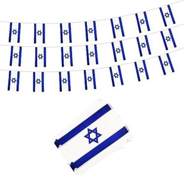 Imagem de Cordão de bandeira de Israel de 1,5 m, 38 peças pequenas mini bandeiras israelenses, dia da independência de 4 de julho, eventos patrióticos, esportes, decorações de bares, suprimentos de decoração (Israel)