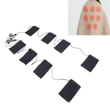 Imagem de Almofada de Aquecimento de Roupas de Dioche, Portátil 8 Em 1 USB 5V 2A Pouca Elétrica Ponta Aquecida 8 Zonas 3 Aquecimento Almofada Aquecida