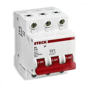 Imagem de Disjuntor Steck Din Tripolar125A Sd3 C Sdd3C125