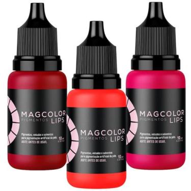 Imagem de Kit Lips Mag Color Gold 5ml - 3 Pigmentos para Micro Labial - Mag Esté