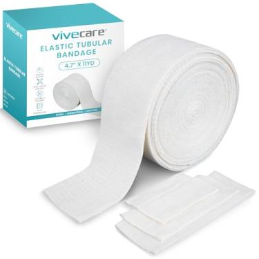 Imagem de Vive Care Bandagem Tubular Elástica Vive -(4,7" X 33 Pés) Tubo De Meia Para Braços E Pernas - Manga De Compressão De Algodão Elástico Para Tratamento De Feridas - Tubo De Gaze De Malha De Tecido Para
