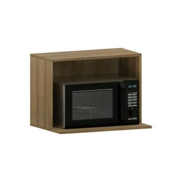 Imagem de Nicho para Microondas 60cm Isis Luciane Móveis, Avelã/Mocca Laca