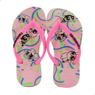 Imagem de Chinelo Infantil Havaianas Kids Slim Powerpuff Meninas Super Poderosas Rosa Ballet