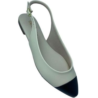 Imagem de Sapatilha Beira Rio Fechamento Em Fivela Creme - 41846, 36, Napa turim