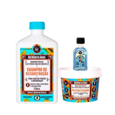 Imagem de Kit Lola Bemdita Ghee Reconstrução Sh 250ml + Masc 100ml + Danos Voraz