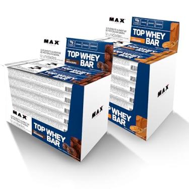 Imagem de Kit 2x Top Whey Bar 12 Unidades - Caixa Fechada Maxtitanium (2x Caixas, Amendoim/Brigadeiro)