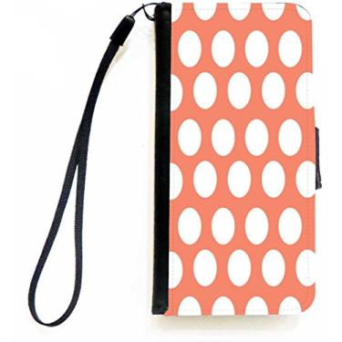 Imagem de Rikki Knight Capa tipo carteira flip de bolinhas rosa tropical com aba magnética para Apple iPhone 5c