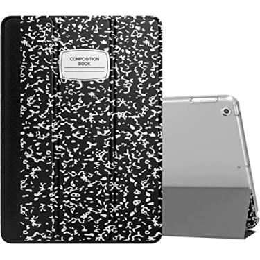 Imagem de MoKo Capa compatível com iPad 9,7 6ª/5ª geração 2018/2017 – Capa inteligente fina e leve com protetor traseiro fosco translúcido serve para Apple iPad de 9,7 polegadas 2018/2017, notebook preto
